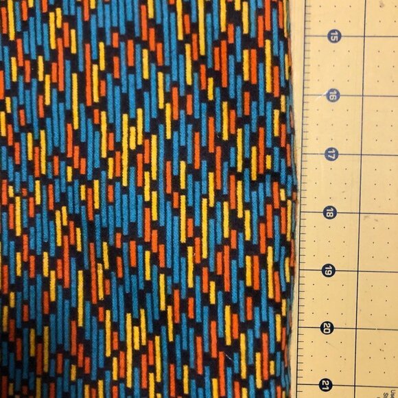 2 1/3 yards Geometric Flannel Fabric Craft or Quilt Orange Brown Teal #EP - Picture 2 of 2